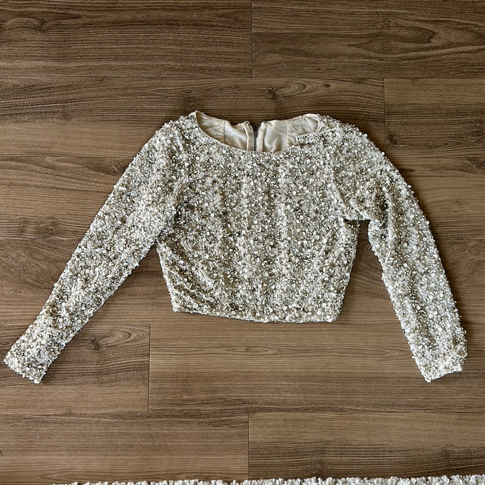 Sequin crop top